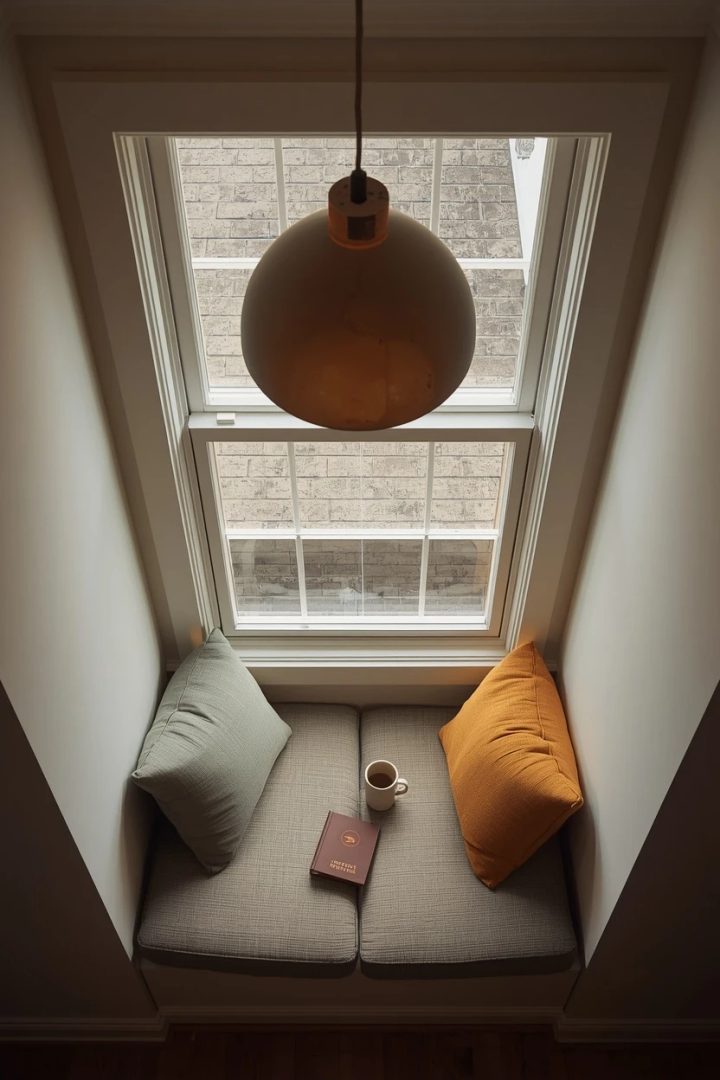 11. Window Seat Reading Nook With Overhead Pendant