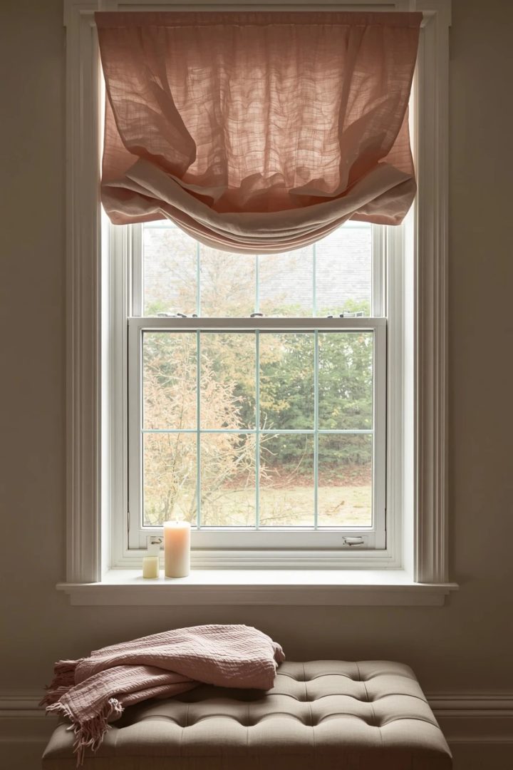 15. Gathered Balloon Valance for Soft Volume