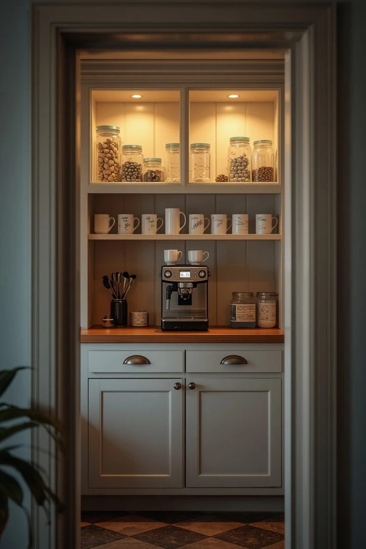 4. A Coffee Bar Cabinet or Hutch
