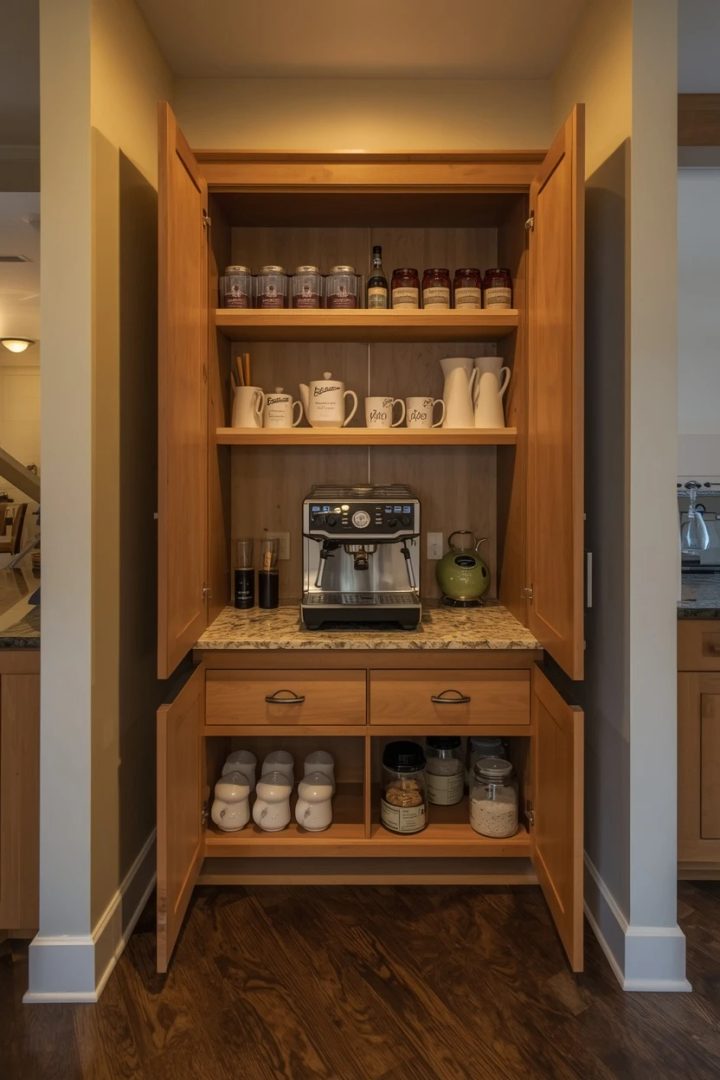 7. A Coffee Bar Built into the Pantry