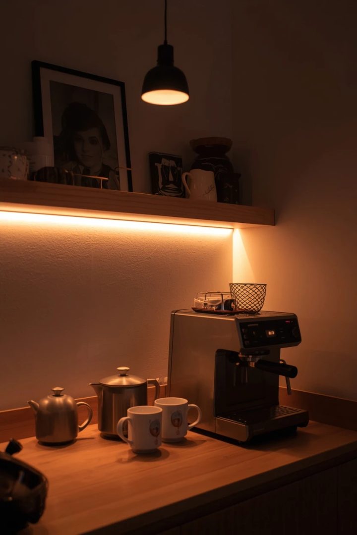 11. Accent Lighting for the Coffee Bar
