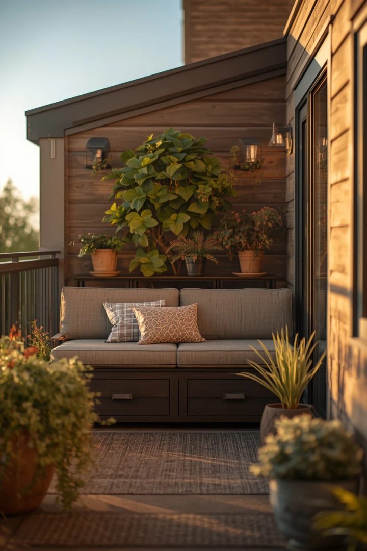 8. A Corner Bench with Hidden Storage