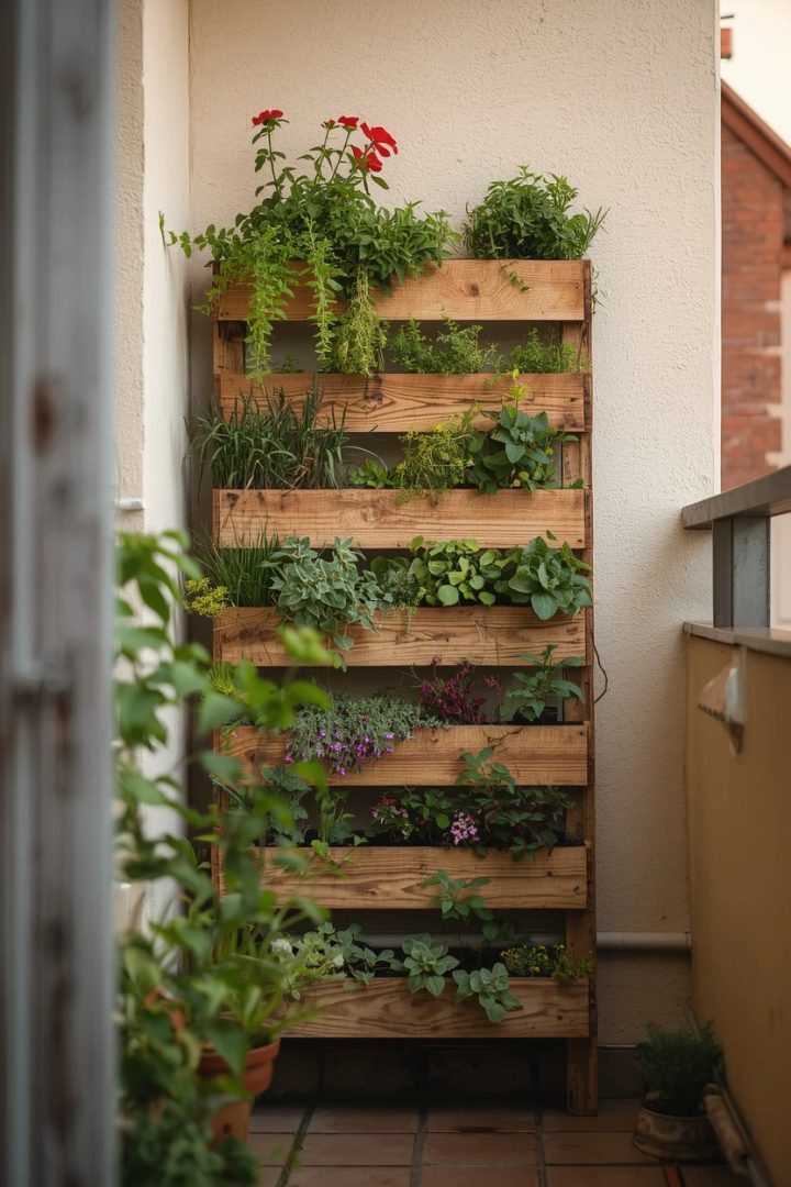 15. A Vertical Pallet Garden