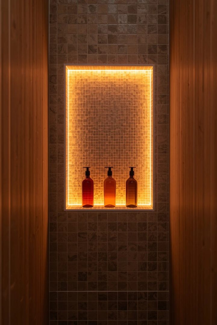 11. Backlit Niche and Shelf Lighting