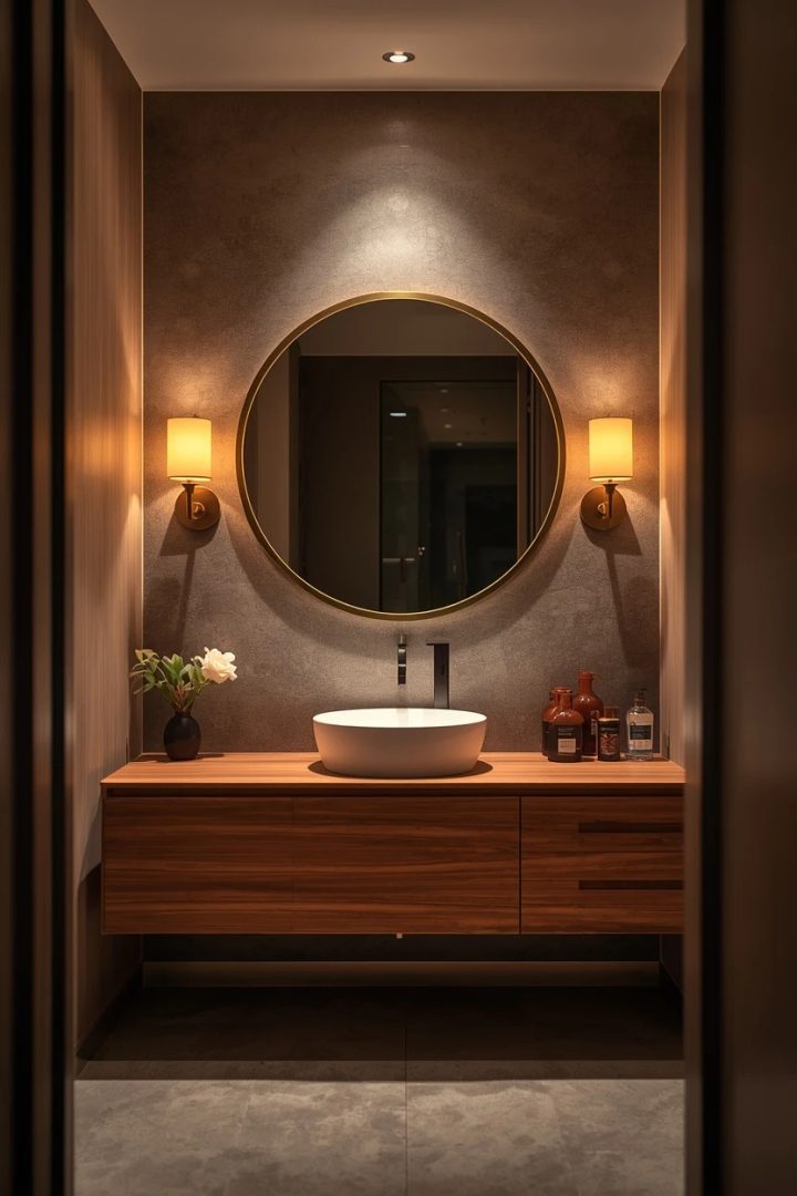 1. An Oversized Round Mirror