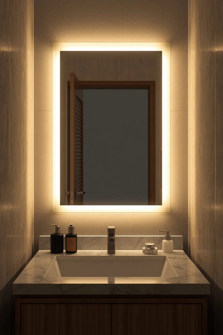 2. A Backlit LED Mirror