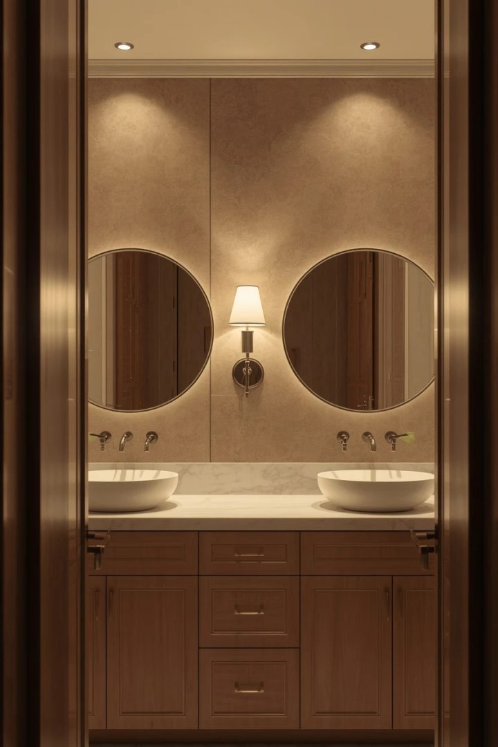 5. Twin Mirrors for a Double Vanity
