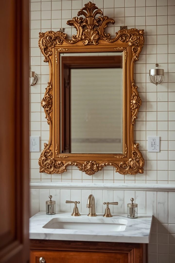 6. A Vintage or Ornate Framed Mirror