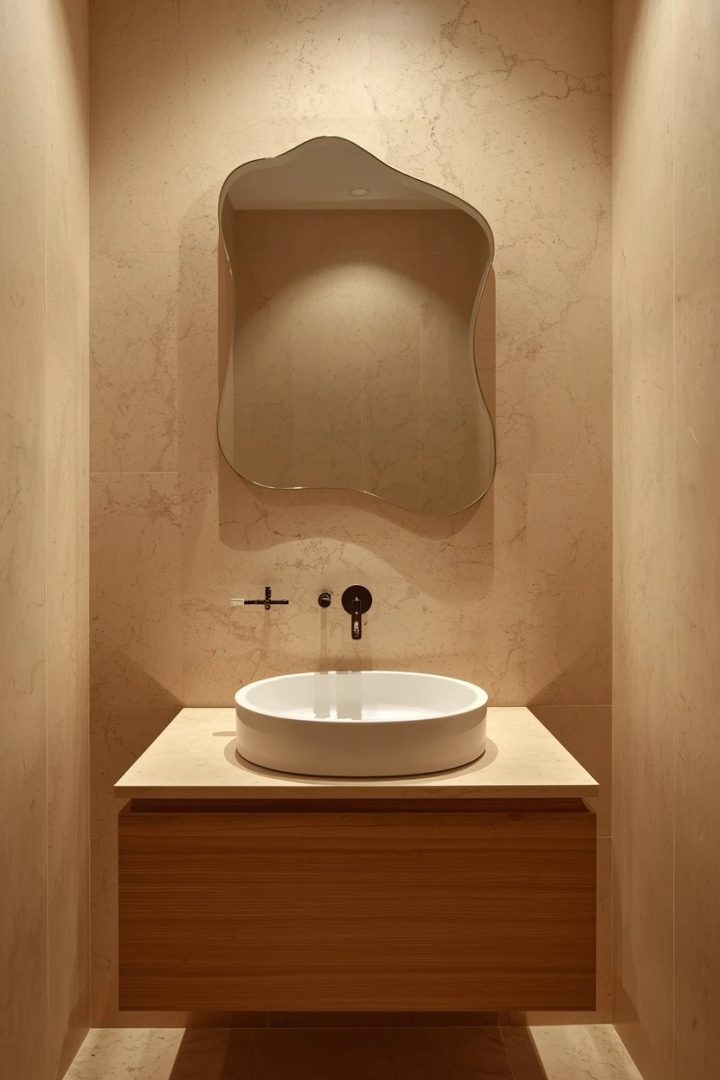 14. An Irregular or Organic-Shaped Mirror