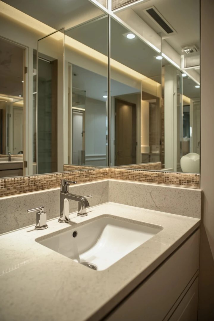 5. A Mirror Backsplash
