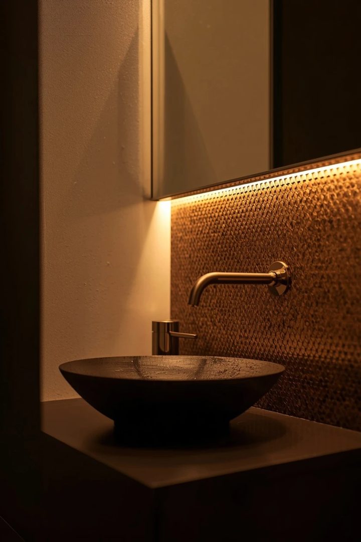 8. A Metallic or Penny Tile Backsplash