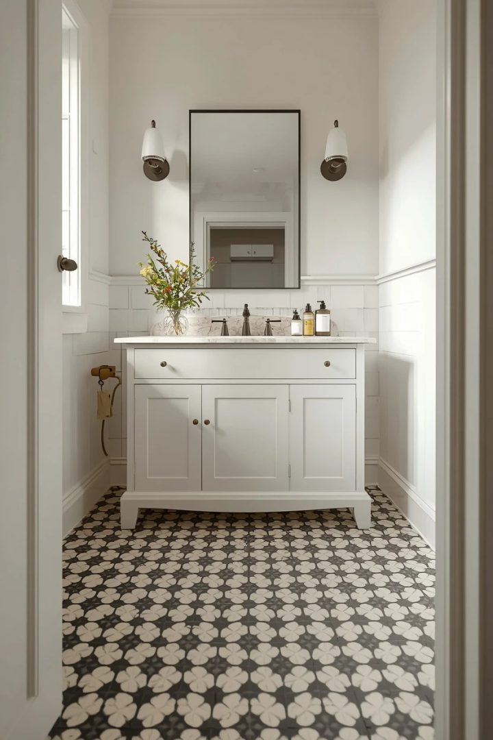 6. Bold Patterned Encaustic Tile