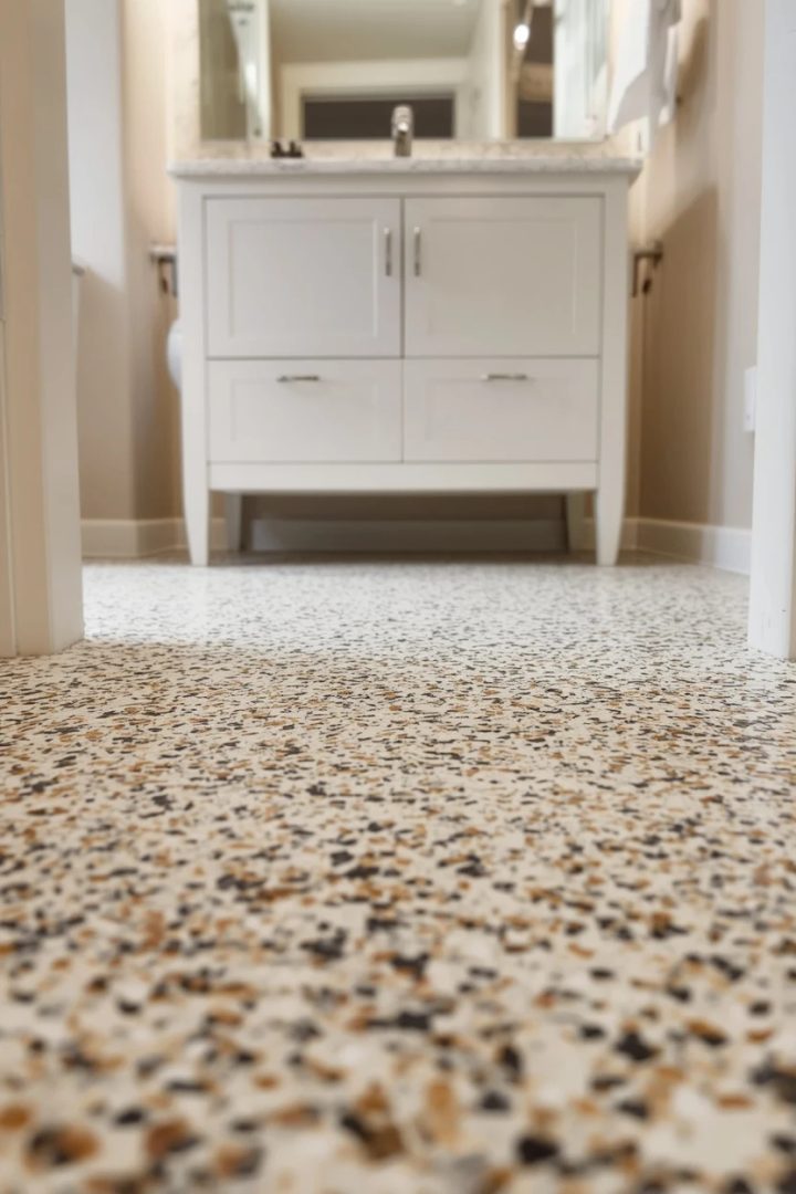 9. Terrazzo Tile for a Playful Bathroom Look