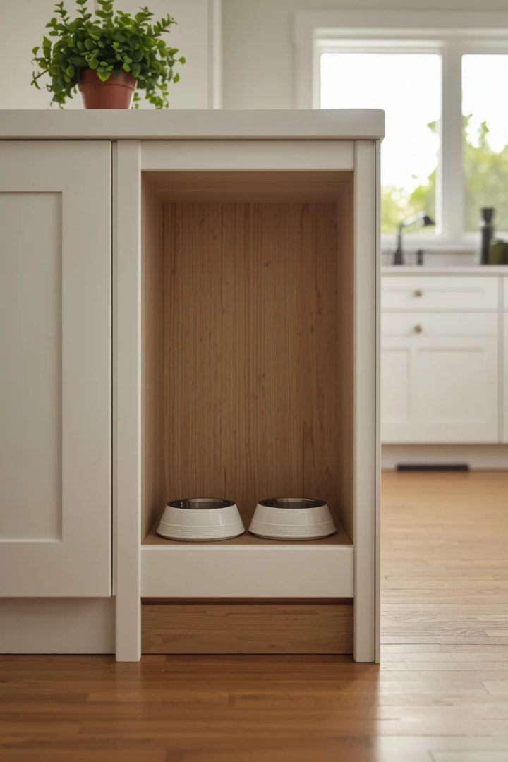 8. Pet-Friendly Configuration with a Built-In Feeding Station