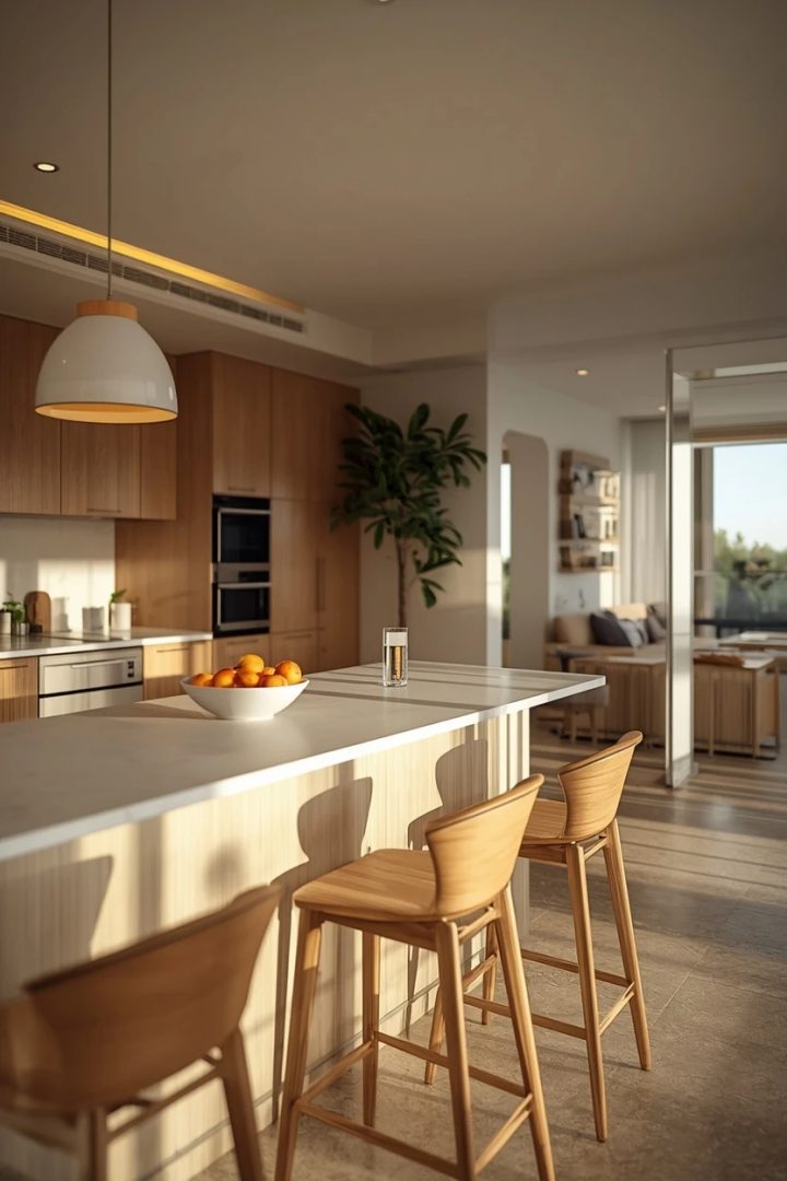 2. Open-Concept L-Shape with a Breakfast Bar Extension