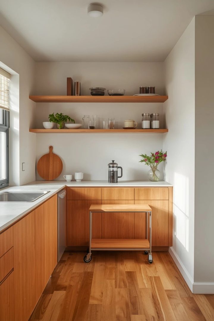 5. Single-Wall Kitchen Plan with Vertical Storage