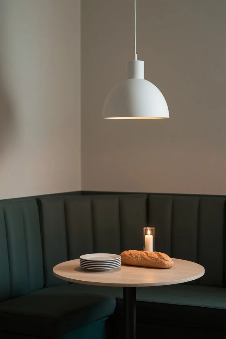 9. Ceramic Dome Pendant in Matte White