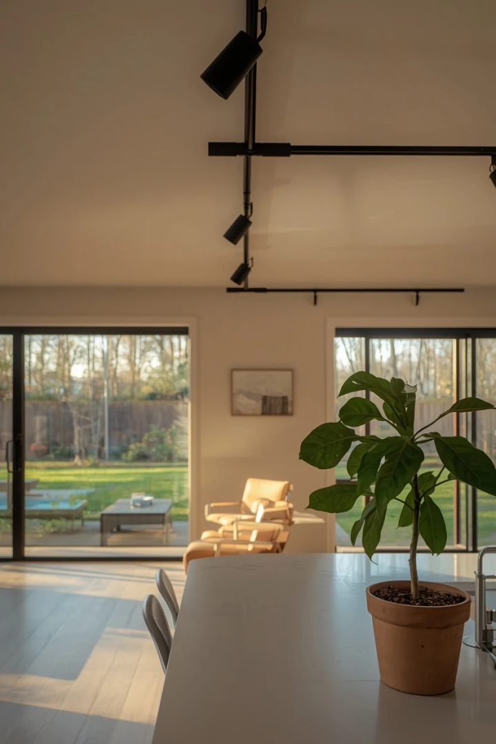 2. H-Style Track System for an Open-Concept Space