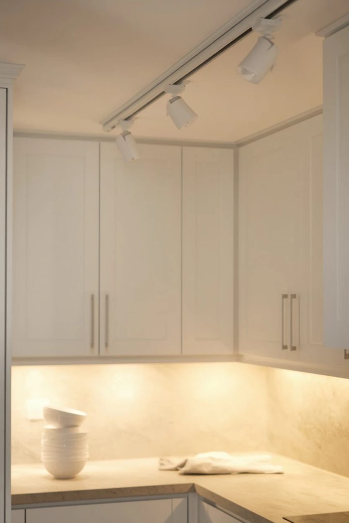 6. Recessed-Look Track Heads for a Clean Ceiling Line