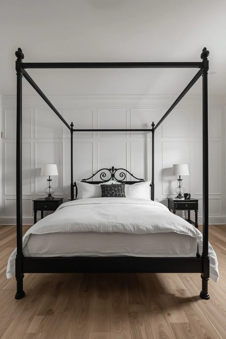 8. A Statement Black Bed Frame