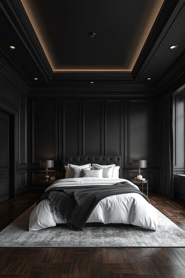 5. A High-Contrast Bold Bedroom