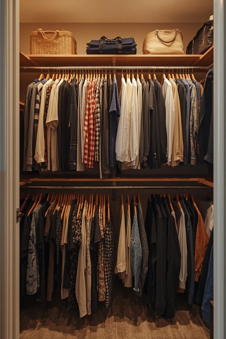 10. A Double-Hanging Reach-In Closet