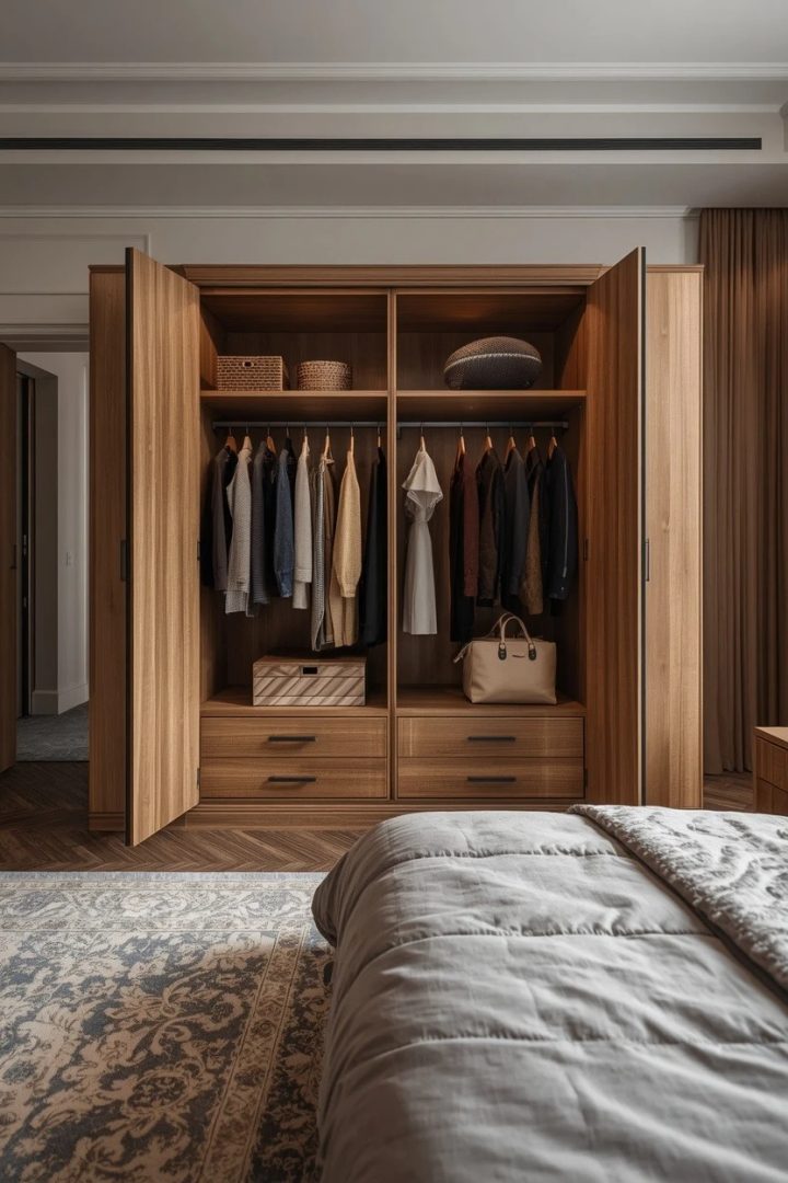 13. A Freestanding Wardrobe Armoire