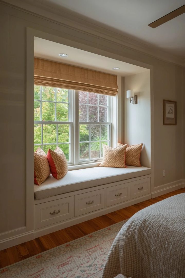 15. A Window Seat with Storage