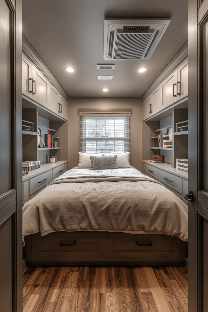8. Built-In Storage Around the Bed