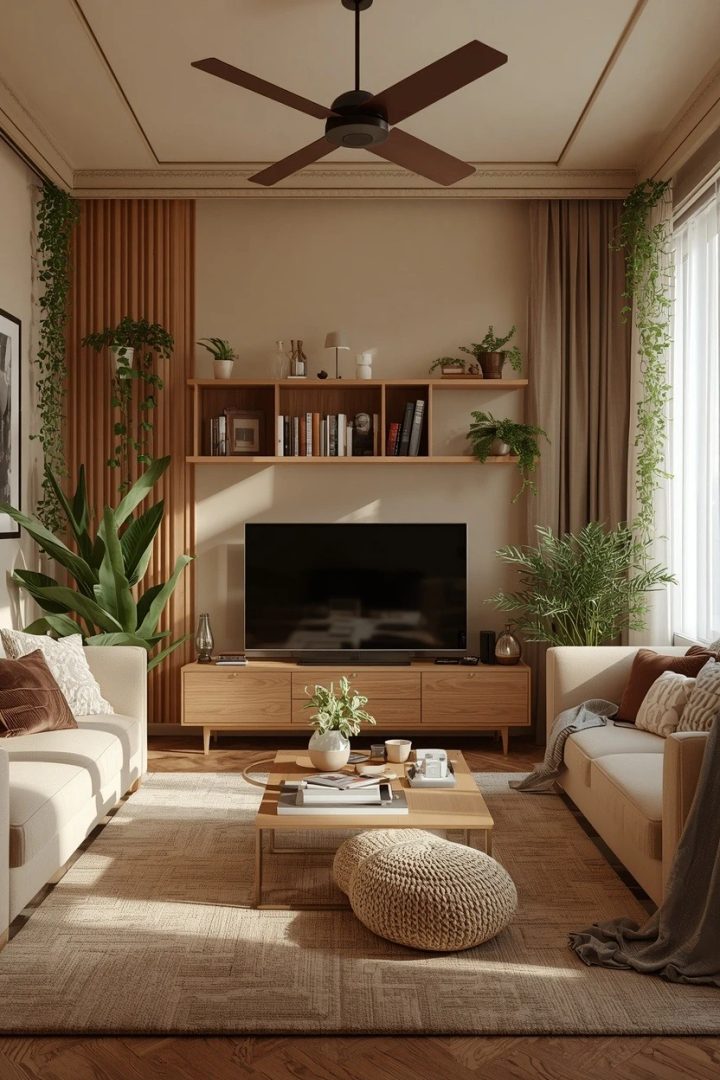 11. A Wall-Mounted Greenery Display