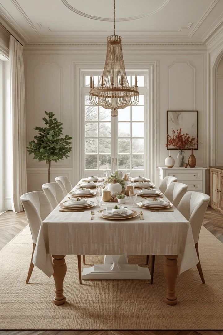 6. A Neutral Sophisticated Tablescape