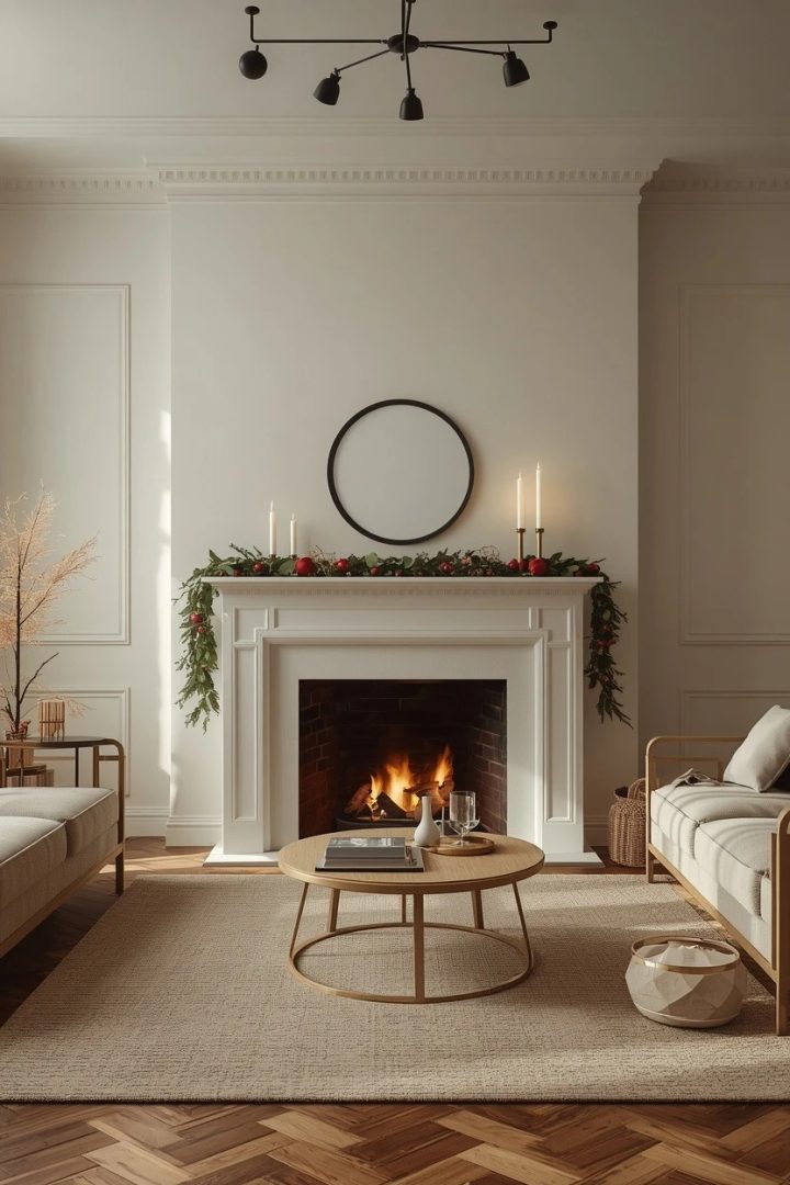 14. A Minimalist Modern Mantel