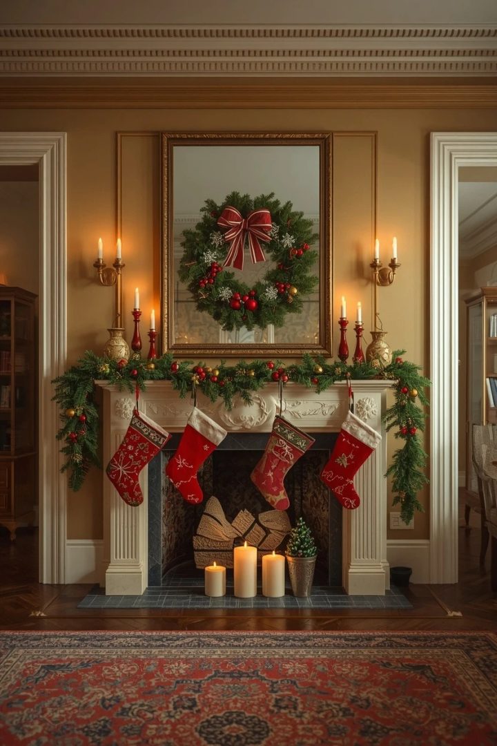 15. A No-Fireplace Faux Mantel