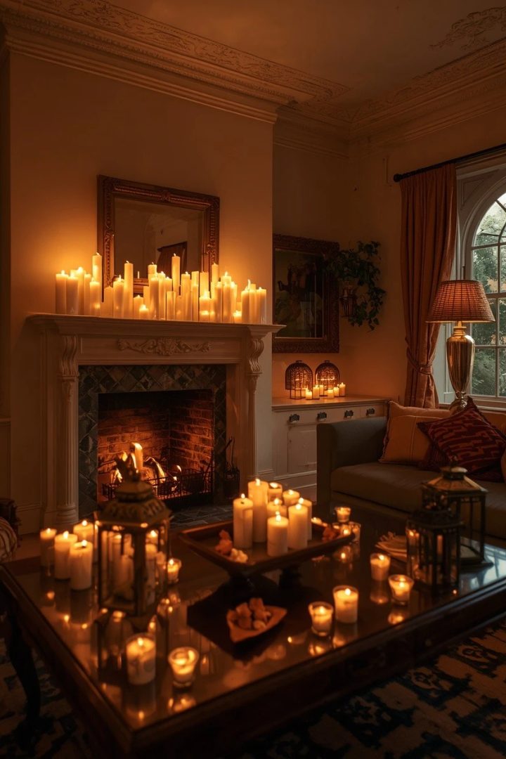 9. A Candle-Filled Display