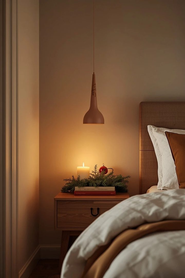 8. A Bedside Festive Vignette
