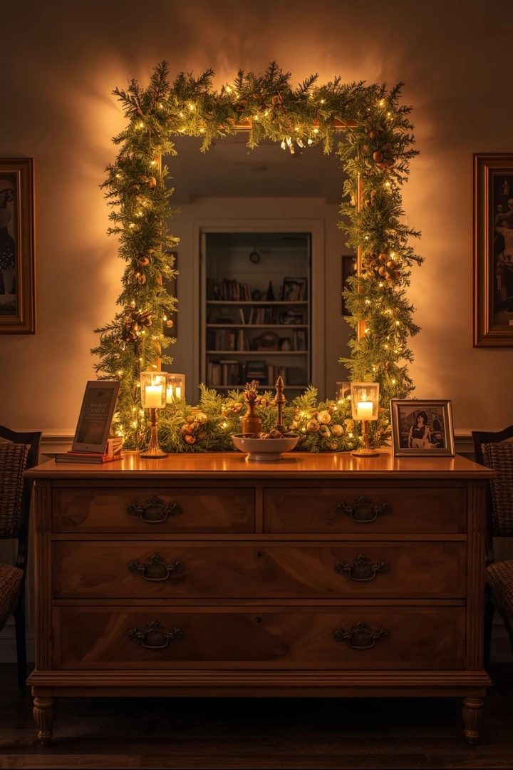 11. Garland on the Dresser and Mirror