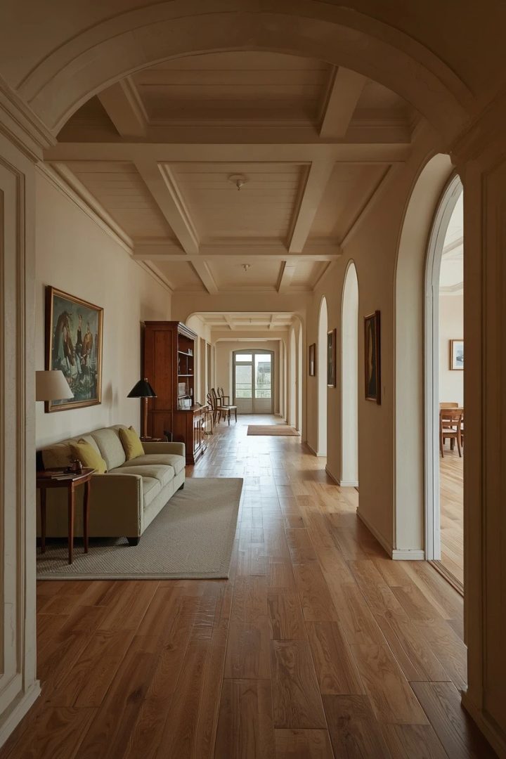 11. Furnish a Narrow Room Down One Side