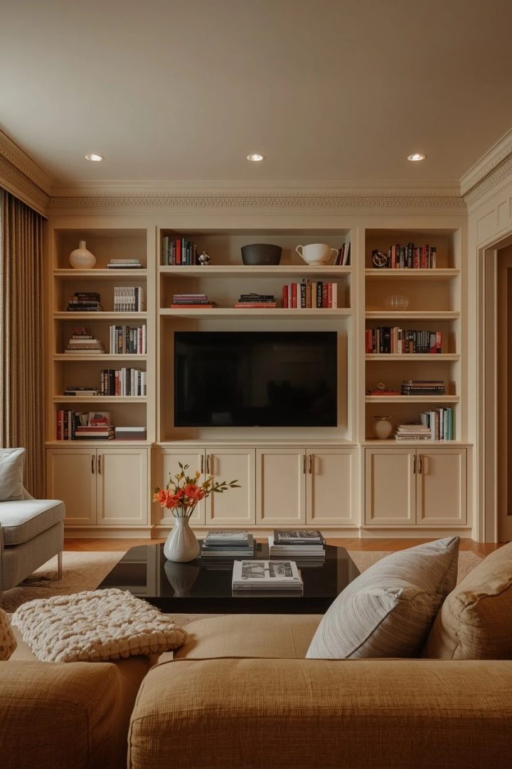 4. Build the TV Into Shelving