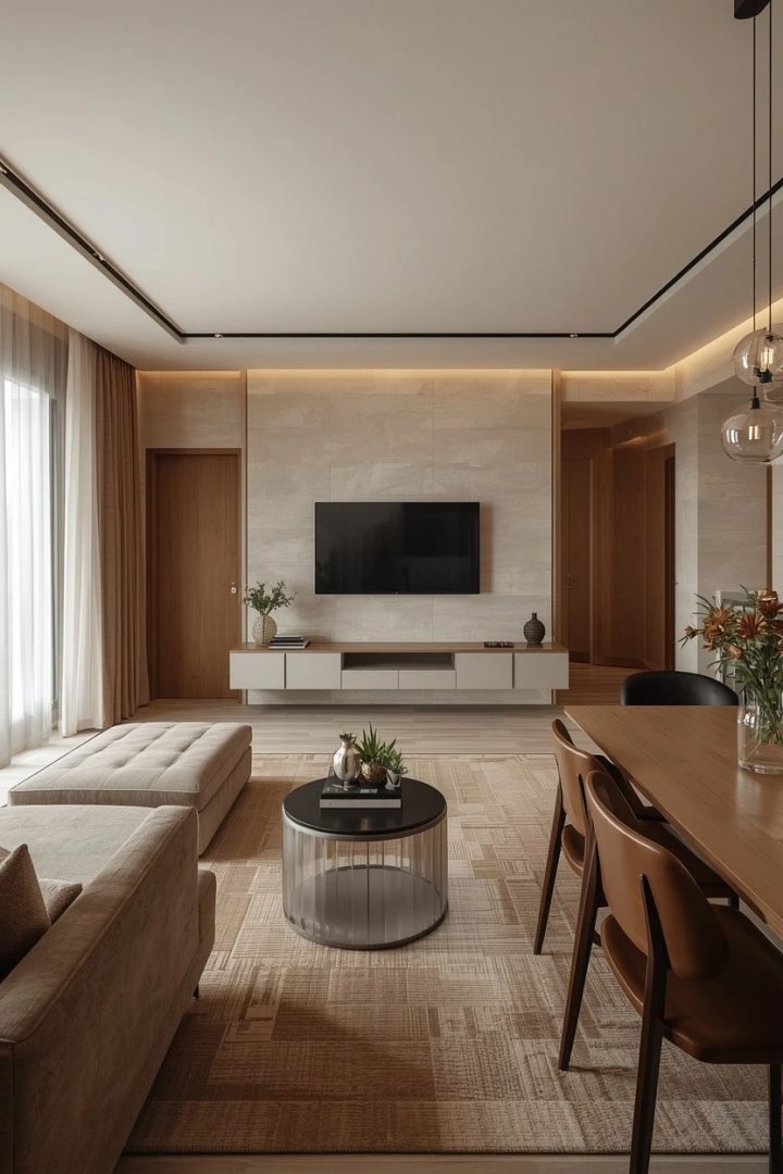 6. Use a Slim Console Behind the Sofa