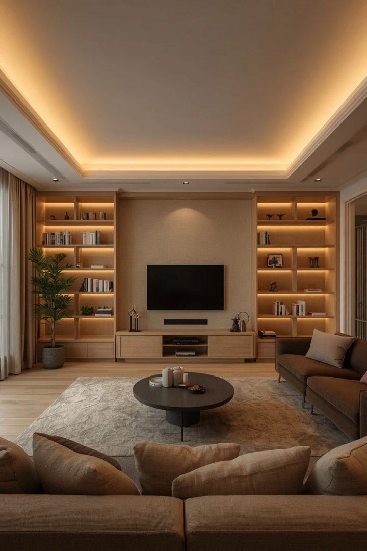 12. Use Vertical Storage Around the TV
