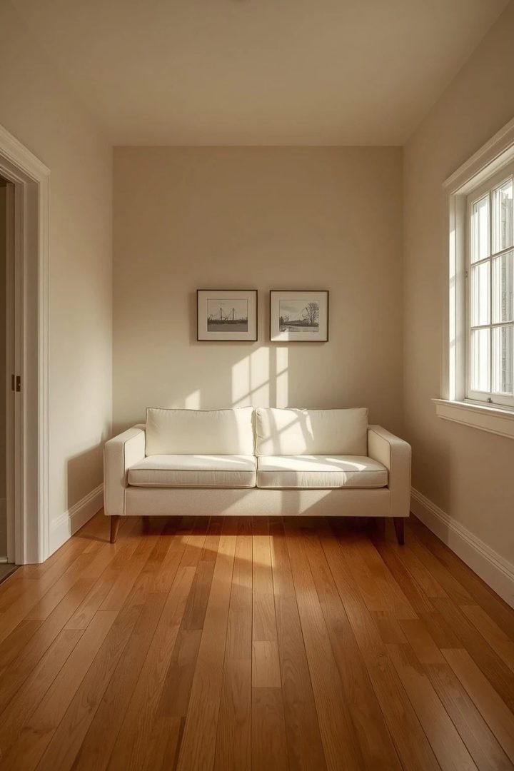 3. A Slim Slipcovered Sofa