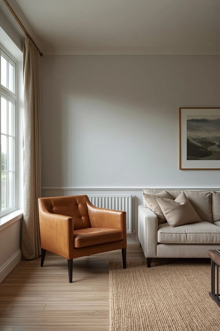 14. A Leather Accent Chair