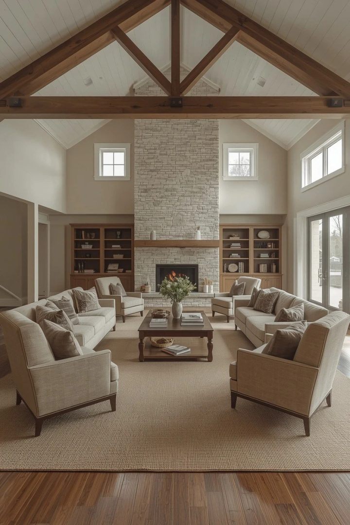 17. A Gathered, Hearth-Facing Layout
