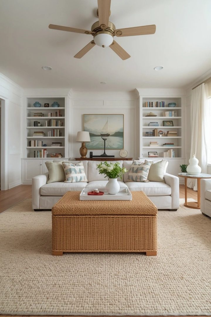 5. A Woven Storage Ottoman