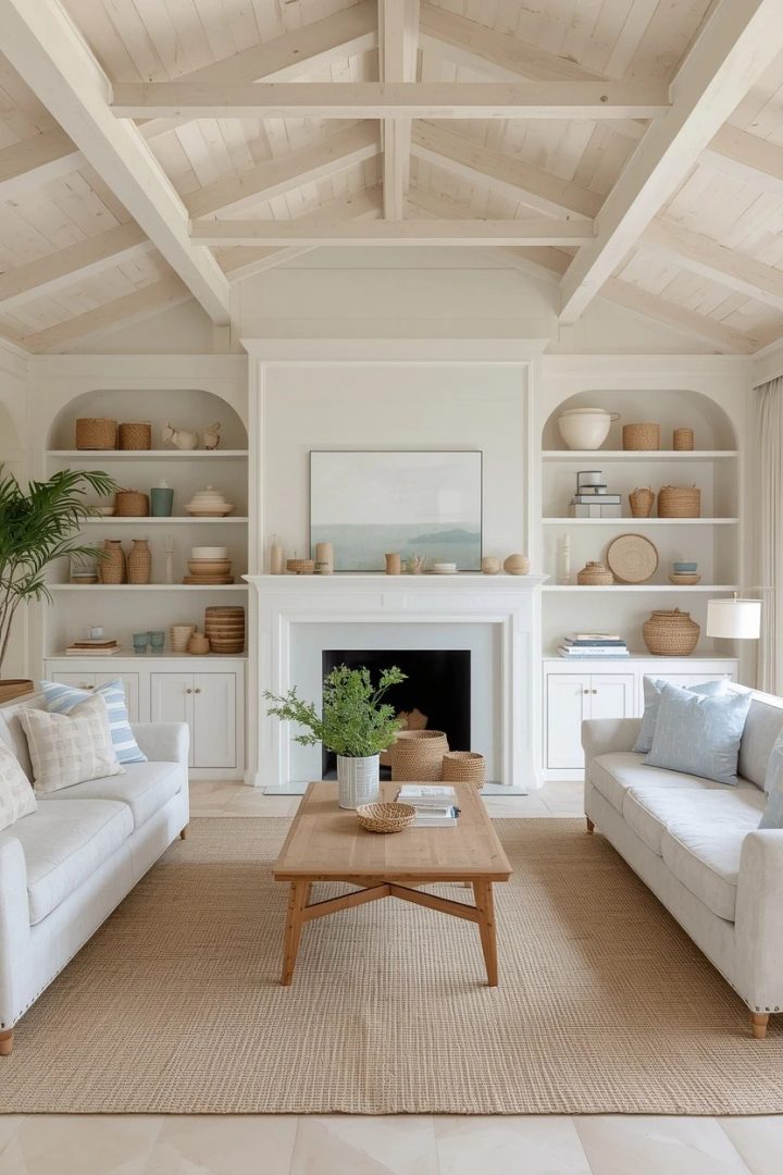 13. Open Shelving in Pale Timber