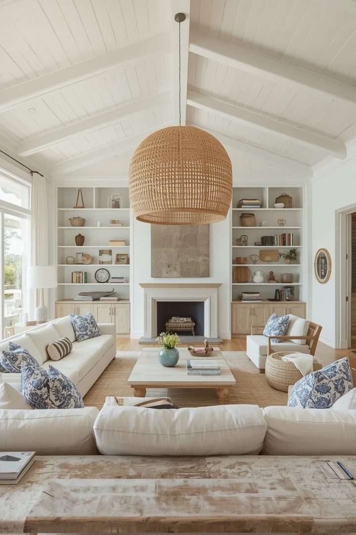 14. A Rattan or Woven Pendant Light