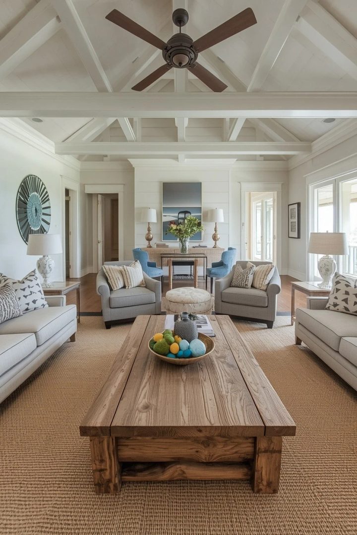 3. A Driftwood or Reclaimed Coffee Table