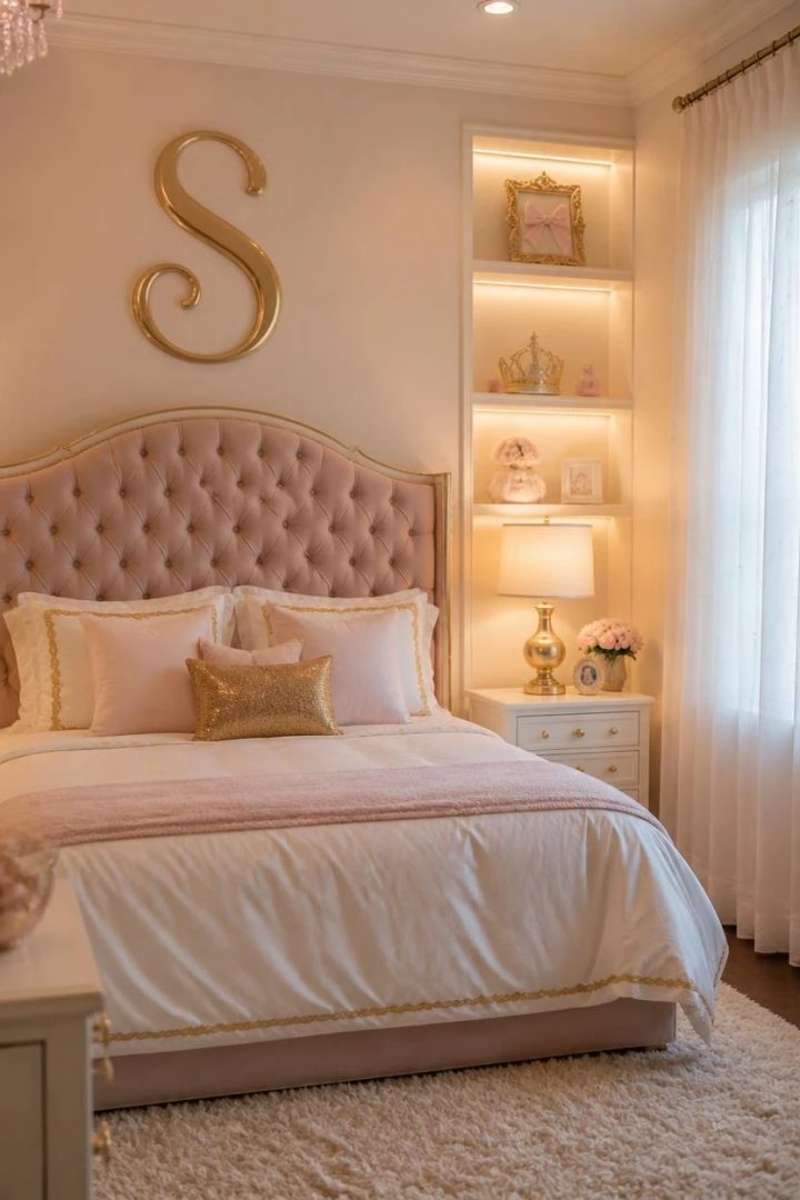 5. Oversized Monogram Statement Room in Soft Blush