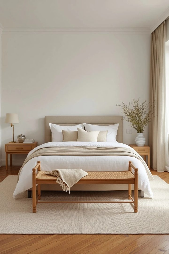 4. Calm Coastal-Neutral Room for Two Light Sleepers