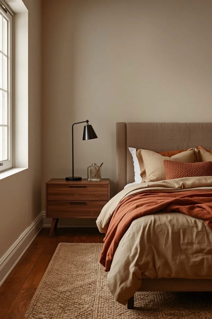 2. Warm Modern Room That Blends His-and-Hers Tastes
